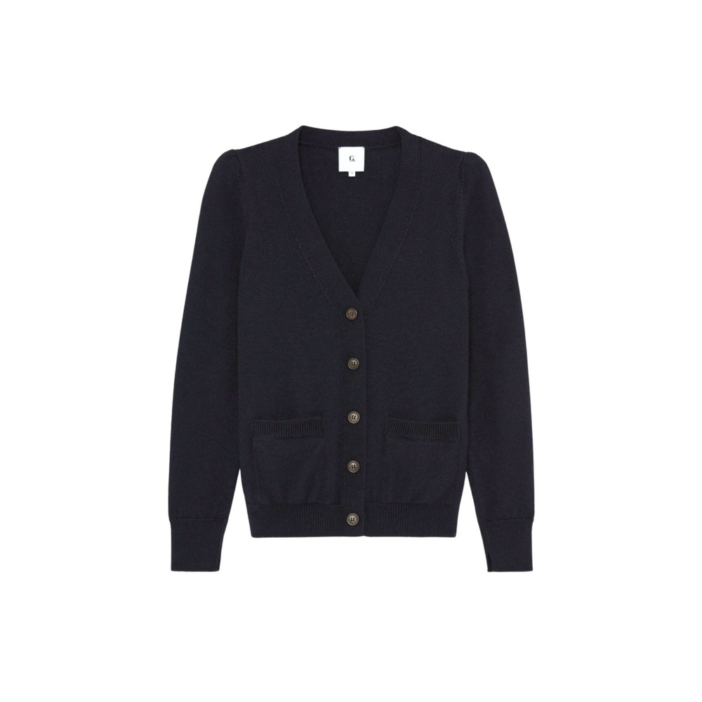 GWYN Goop The Signature Cardigan Black Silk Cashmere V-Neck NWT $695 S
